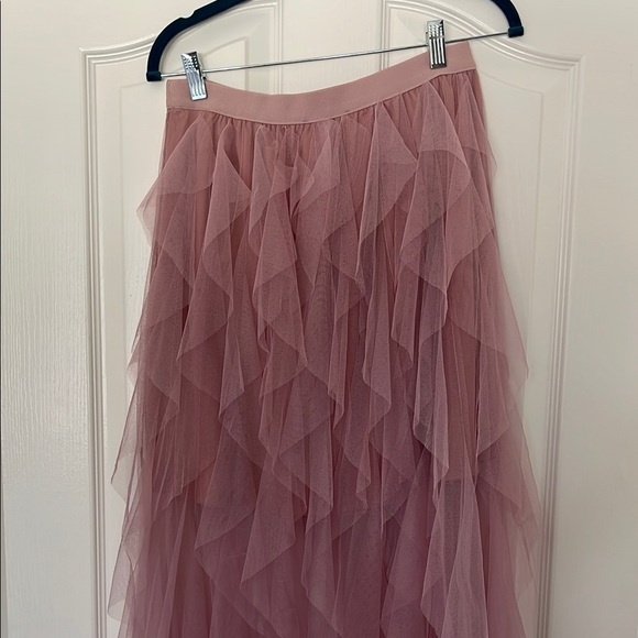 Very J Layered Mauve Tulle Midi Skirt - Picture 2 of 4